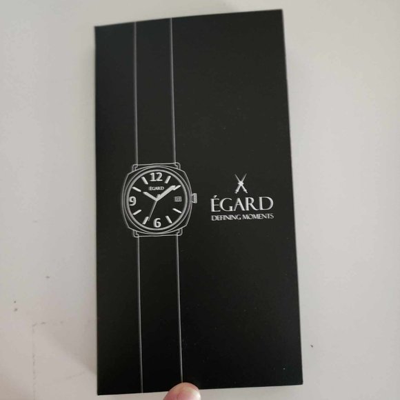 EUC Egard Sapphire Water Resistance with Stainless Steel and Leather - Picture 4 of 8